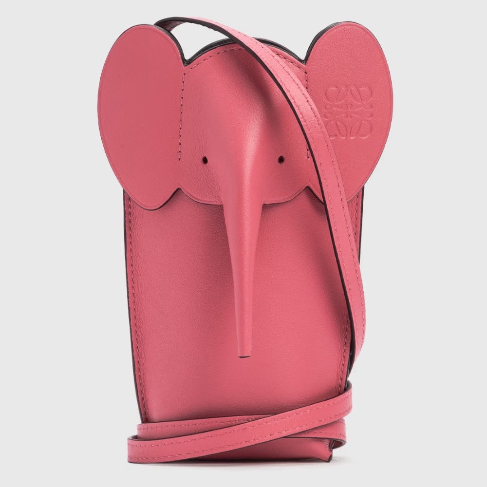 NWT👜 LOEWE Elephant Pocket Shoulder Bag – Classic Calfskin “Candy” 🐘